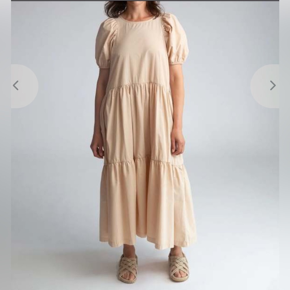 Beaumont Organic Regina Maxi Dress – Sand Cream Tan | Size Large